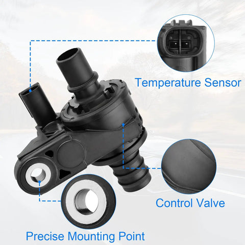 Heavy Duty Coolant Water Bypass Control Valve Straight Drop In Replacement For Toyota Camry And RAV4 Replaces 16671 25010 with temperature sensor