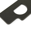 Pro Grade Camshaft Holding Tool For GM Inline Six Engines, CNC machined black steel part with circular cutout, durable design.