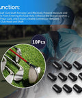 10 Pack Black Golf Shaft Ferrules Taper Tip 5/8 Inch Length, 0.355 Inch Diameter, Pro Grade DIY for Titleist Irons