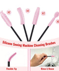 Silicone brushes from Go To 30 Piece Sewing Machine Cleaning Kit with durable storage box, multi-pack for household use.