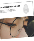 Silicone Nose Pads For Glasses Repair Kit With Soft Nose Pads, depicted with glasses close-up and kit components.