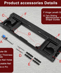 Door Hinge Mortiser Kit With Router Template for DIY use, pro-grade jig with router bit, lock-in pin, and thickness guide