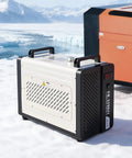 Heavy Duty Industrial Water Chiller Packing 5460 Btu Hourly Cooling Power Features Slick Dual Temp Regulation And 4 2 Gpm Peak Flow To Keep Your Laser Engraving And Cutting Rigs Running In Beast Mode on snowy ground.