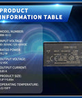 Product information table for Rock Solid Industrial Ac Dc Switching Power Supply 12 Volt 10 Watt Converter with specifications.