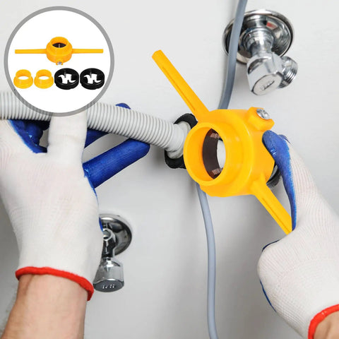 Manual Water Pipe Threading Tool Kit For Home Use With ABS Plastic Die Durable Tube Threader For Plumbing Installations And Maintenance DIY Friendly Color May Vary, yellow die on pipe