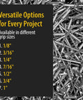 Top Shelf Aluminum Blind Pop Rivets Heavy Duty Fastener Pack in varying grip sizes for versatile use in projects.