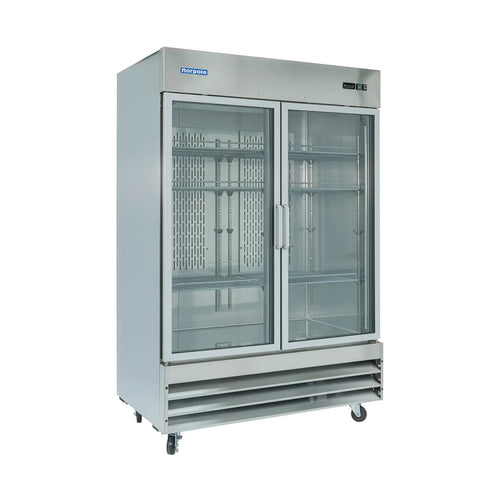 Built Like A Tank Commercial Reach In Refrigerator With Double Glass Doors And Slick Stainless Finish Packs A Punch With 48 Cubic Feet Cold Storage.
