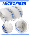 Close-up of 30 Piece Pro Grade Microfiber Paint Roller Covers Set 4 Inch Naps For Smooth Even Coverage Replacement Roller Covers