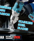 Sumumtor Brushless Cordless Metal Shears With Two 4.0Ah Batteries, 14Ga Steel Cutter, 360 Degree Rotating Head, High Torque Power Tool For Stainless Steel Iron Leather And Carpet Cutting At Home cutting stainless steel sheet with premium blades.