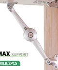 Heavy Duty Lid Support Hinge With Soft Close For Toy Boxes And Cabinets, Kitchen Lids And Wardrobes, installed on wood cabinet