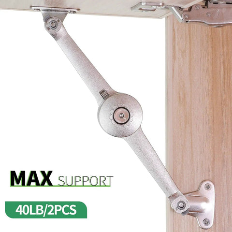 Heavy Duty Lid Support Hinge With Soft Close For Toy Boxes And Cabinets, Kitchen Lids And Wardrobes, installed on wood cabinet