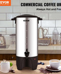 Heavy Duty Coffee Urn 50 Cup 7.5L Stainless Steel Dispenser With Step Discharge Spout displayed on kitchen counter