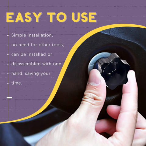 Hand adjusting 60Pcs M4 X 20 Hex Shaped Star Clamping Knob on machinery, demonstrating ease of use and installation