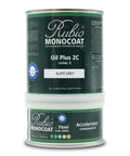 One Layer Wood Stain And Finish In Slate Grey For Indoor Use, Eco Friendly Linseed Wood Oil, Quick Dry With Oil Plus 2C, 350ml