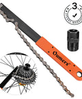 Bike Chain Tools Kit With Chain Whip And Lockring Remover Pro Grade Cassette And Sprocket Remover Tool Pack for bike maintenance