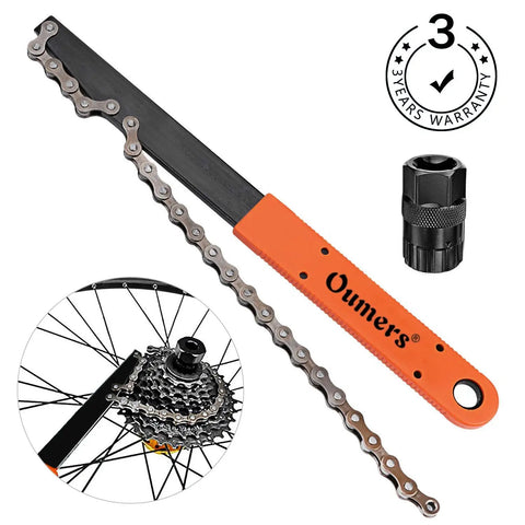 Bike Chain Tools Kit With Chain Whip And Lockring Remover Pro Grade Cassette And Sprocket Remover Tool Pack for bike maintenance