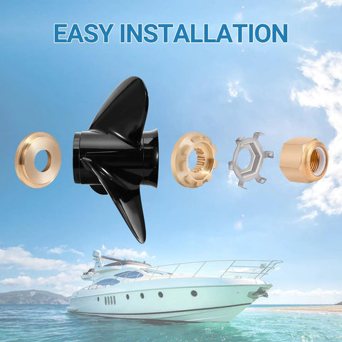 Beefed Up Aluminum Boat Propeller 14 1/2 X 19 Pitch 48-832830A45 For Outboard Engines 135 300HP And Alpha One Bravo One 15 Spline Right Hand Hub Kits Included Today