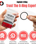 Replacement O Rings For Scepter SmartControl Gas Can Spout 4 Pack Keep Your Gas Can Sealed Tight Leaks Fixed For Gas Diesel Kerosene And Utility Cans Today, black O-ring in hand