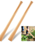 Two Pack 35 Inch Beech Wood Pickaxe Handles Replacement For Heavy Duty Tool Work In Garden Landscaping Yard And Outdoors