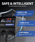 Powerful Auto Body Dent Repair Kit With 4200A Stud Welder, LED display showing safety features and built-in chip for overheat protection.