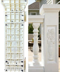 105Cm Balcony Spacer Column Molds For 90Cm Railing Styles Round Bottle Square Lotus Chrysanthemum, Heavy Duty Plastic Concrete Pillar Molds For Villas, Cast-In-Place Deck Railings, Pro Grade Quality, DIY Friendly And Easy To Use, front view.