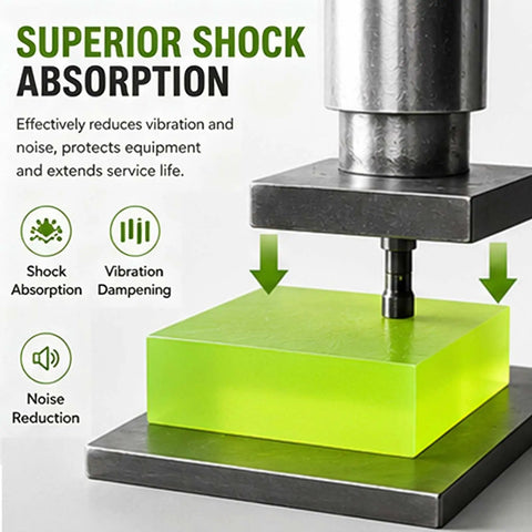 Straight Up Solid Polyurethane Block 120X120MM With 10MM Thickness For Industrial Fabrication Wear Resistant Spacer Cushion Pad heavy duty block under compression.