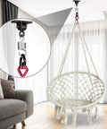 Beefy Safety Rotational Swivel With Aluminum Alloy Double Ball Bearings, Holds Over 8500 Pounds, 360 Degree Spin For Smooth Rope Climbing, Hiking And Workouts, Attaches Up To Three Carabiners, Prevents Rope Twist And Kinking, hanging indoor swing chair