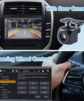 Dope Double Din Car Stereo With Dash Cam And Wireless Apple CarPlay Android Auto 7 Inch Touchscreen showing rear camera