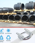 Top Shelf Straight Up Heavy Duty Packing Strapping Kit With 3/4 Inch Polyester Cord Roll 320 Feet Length 2000 Lbs Break Strength Metal Buckles And Hand Tensioner For Rock Solid Pallet Shipping with strapping tools and pallets.