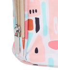 Grab And Go Breastmilk Cooler Bag Crafted From Tough Canvas With Plug In Usb Cooling And Warming Ports For Parents On The Fly Travel Friendly Insulated Nursing Pouch zipper detail and colorful design