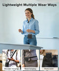 Dope Voice Amplifier For Teachers With Dual Magnetic Wireless Lavalier Microphones shown worn in classroom