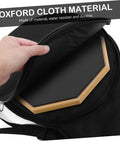 Lock Down Your Percussion Rig With This Straight Up Tough Oxford Fabric Dumb Drum Storage Bag And Snare Accessory Pouch showing water-resistant interior with drum pad inside.