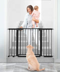 Extra Wide Baby Gate For Stairs And Doorways From 29.93 To 51.5 Inches Auto Close Safe Gate For Kids And Pets in hallway