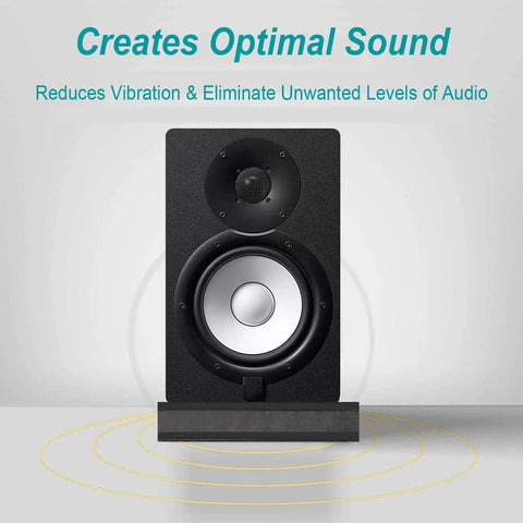 Two Pack 8 To 10 Inch Studio Monitor Noise Isolation Pads Subwoofer Platform Speaker Riser Three Layer Acoustic Foam Stand For Vibration Damping And Clearer Sound 15.5 By 13 Inches