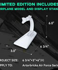 Display stand for SR 71 Blackbird Reconnaissance Aircraft Model Kit With Display Stand For Adults Collectors And Hobbyists, 183 Piece Build