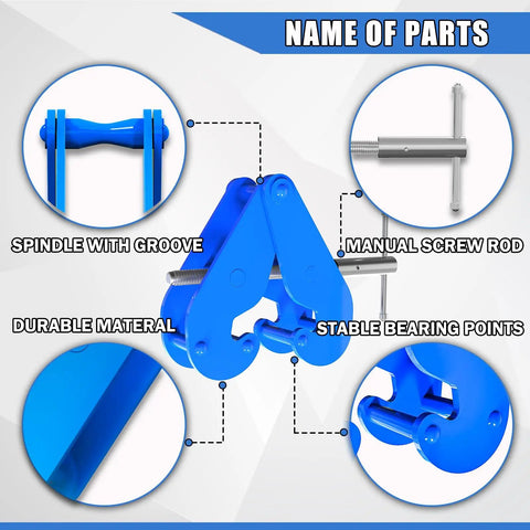 Built Like A Tank 4400 Lbs I Beam Clamp For Rigging Heavy Duty Steel Lifting Clamp With Wide Adjustable Flange Rock Solid 2 Ton Workhorse Gear That Crushes Weight On Any Jobsite Build Project Today