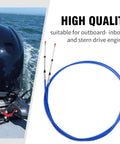 10 Foot Marine Throttle Shift Cable Replacement 33C For Yamaha Outboard Engine Boat Steering System Blue 2 Pack