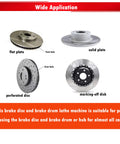 Image showing various brake rotors compatible with Heavy Duty Brake Drum And Rotor Lathe For Cars And SUVs With Variable Speed 0 To 140 RPM.