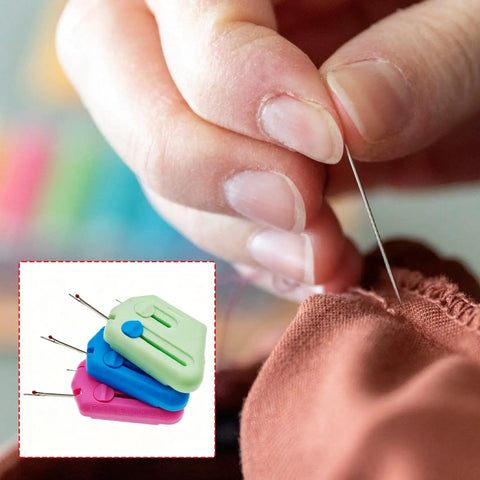 Easy Peasy Needle Threader For All Sewers Third Generation Safety Tech Compact Tool That Speeds Up Home Sewing And Prevents Needle Injuries While Threading, hand threading needle