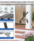 Heavy Duty Wall Mounted Outdoor Stair Handrails Sized Perfect For One To Two Steps Sleek Wrought Art Grab Rail Anti Corrosion Carbon Steel on porch.