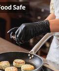 Disposable Nitrile Gloves Black Latex Free Powder Free Non Sterile 100 Count Box Medium For Cooking, chef seasoning food