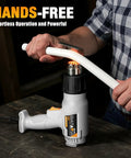 Heavy Duty 1800W Heat Gun With Dual Fuse Safety System and Dual Temperature 752F and 1112F in hands-free pipe bending use