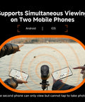 SC002 Wireless Electronic Eyepiece For 37mm To 56mm Scopes, WiFi Digiscoping Camera with mobile phone viewing in use