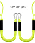 Elastic Bungee Dock Line For Boats, 4 Ft Mooring Rope With Stainless Steel Clip