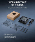 Built Like A Tank Waterproof Exhaust Fan 80mm 2 Pack with essential parts like metal fan guards and screws.