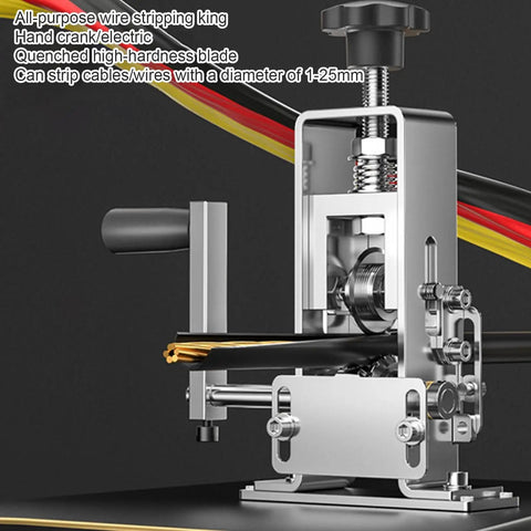 Ergonomic Wire Stripping Machine With Anti-Slip Handle Heavy Duty Hand Tool For Electric Manual Use fast removal of wire jackets.