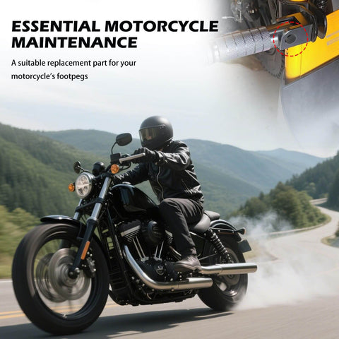 8Pcs Motorcycle Foot Pegs Mounting Kit With Clevis Pin For Rider And Passenger installed on Harley Davidson bike