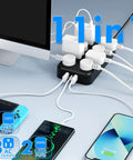 All Weather Outdoor Power Strip With 8 Outlets And 3 USB Ports IPX6 Waterproof Surge Protector for garden and patio usage.