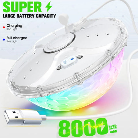 Floating LED Pool Fountain With Remote And 8000mAh Battery, Rechargeable Water Sprayer on charging with USB cord