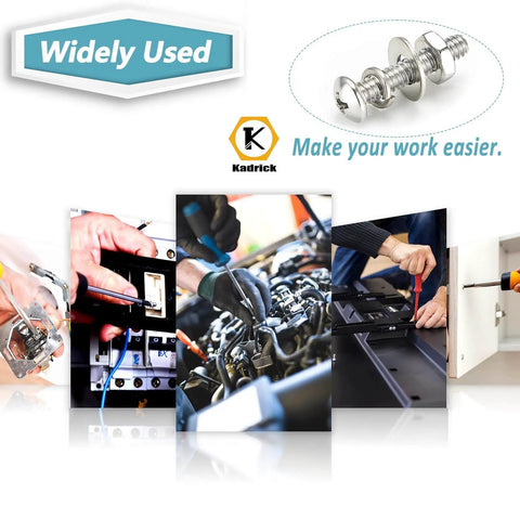 304 Stainless Steel Heavy Duty Screw Set With 920 Pieces Assorted Machine Screws And Nuts And Washers Kit from Kadrick for DIY and repairs